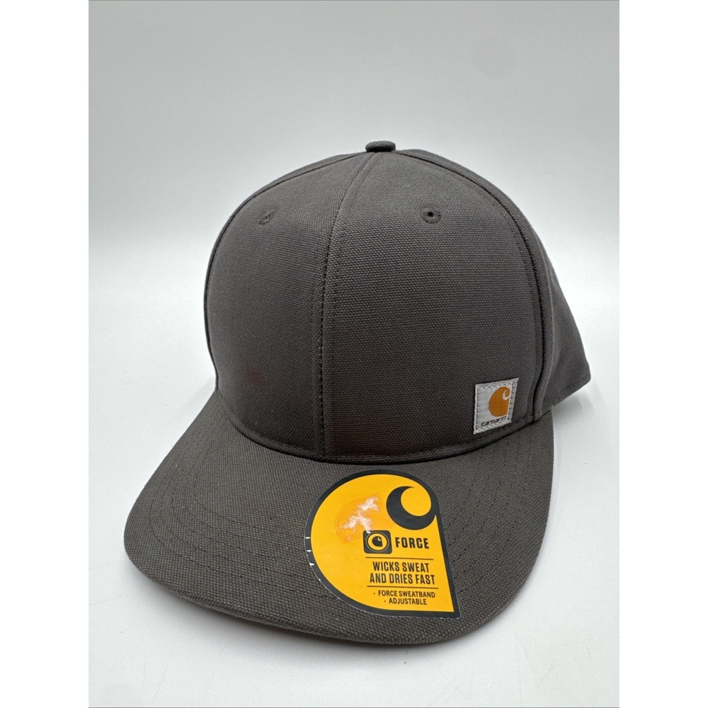 CARHARTT Ashland Firm Duck Flat Brim Hat Snapback Force™ Sweatband FastDry cap